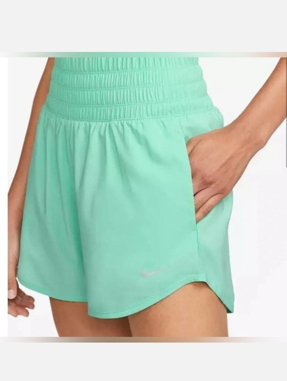 Nike One Dri-FIT Ultra High-Waisted 3" Brief-Lined Shorts Emerald Rise